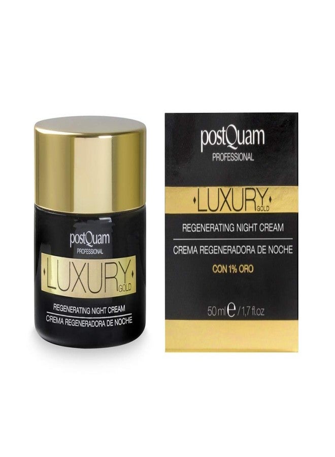POSTQUAM Professional Luxury Gold Regenerating Night Cream 50ml - Moisturizing - Tones - Soft and Tighter Skin - Hyaluronic Acid - Almond Oil - Image 5
